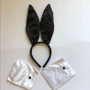 Halloween bunny ear headband hand pieces costume